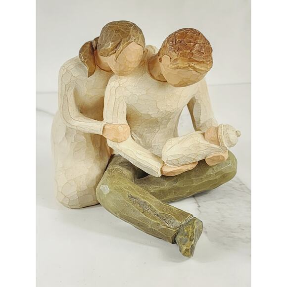 Willow Tree New Life Family Figurine 2000 Demdaco Nursery Decor 5" Resin Vtg - Picture 13 of 15